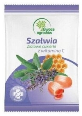 Owoce Ogrodów Szałwia Ziołowe cukierki z witaminą C 60 g