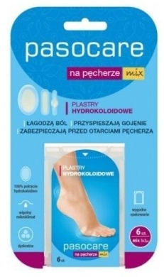 PASOCARE plastry hydrokolidowe na pęcherze Mix 6sztuk