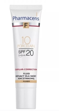 PHARMACERIS F Fluid kryjący naczynka SPF 20  Kolor 10 PORCELAIN 30 ml