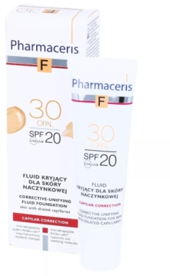 PHARMACERIS F Fluid kryjący naczynka SPF 20  Kolor 30 OPAL 30 ml