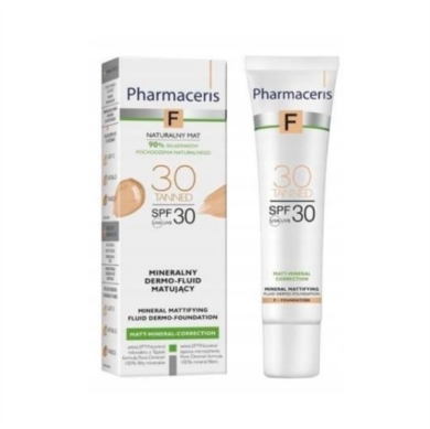 PHARMACERIS F Mineralny Dermo-Fluid matujący 30 TANNED 30 ml