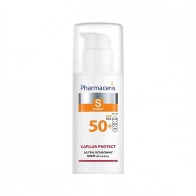 PHARMACERIS S CAPILAR & SUN PROTECT Krem ochronny na słońce do cery naczynkowej SPF50+ 50 ml