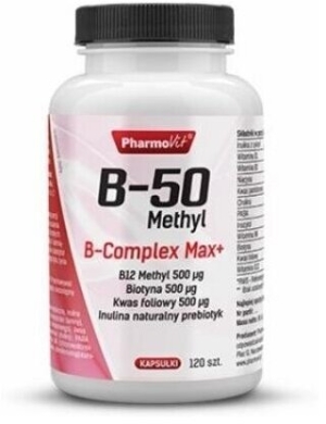 PHARMOVIT B-50 Methyl B-Complex Max 120 kapsułek