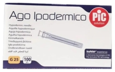 PIC Ago Ipodermico igła 0,5x25mm G25 podskórna 100 sztuk