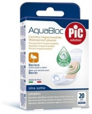 PIC AquaBloc plaster antybakteryjny wodoodporny średni 20 szt