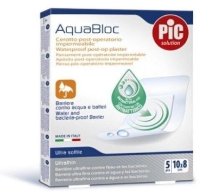 PIC AquaBloc pooperacyjny plaster antybakteryjny 10x8cm 5 sztuk