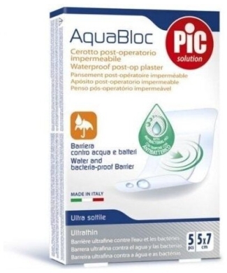 PIC AquaBloc pooperacyjny plaster antybakteryjny 5x7cm 5 sztuk