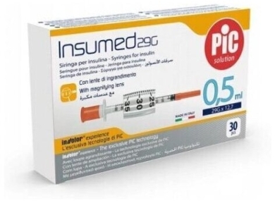 PIC Insumed 0,5ml 29G 12,7mm 30szt strzykawki