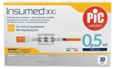 PIC Insumed 0,5ml 31G 8mm 30szt strzykawki
