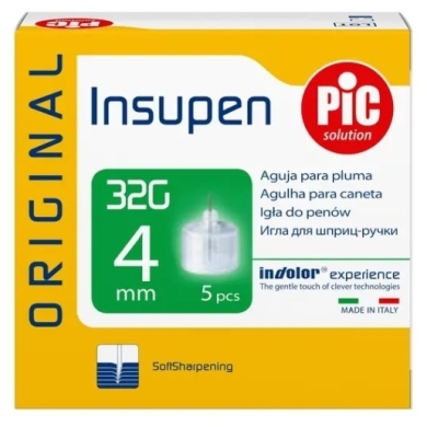 PIC Insupen 32G 4mm igły do penów insulinowych Original 5 sztuk