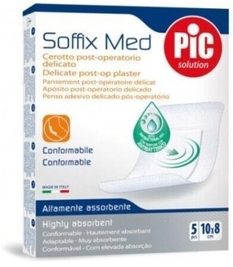 PIC SoffixMed pooperacyjny plaster antybakteryjny 10x8cm 5 sztuk