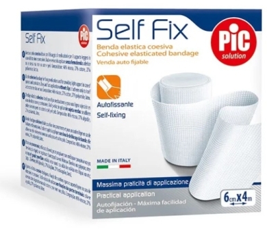 PIC Solution Bandaż elastyczny samoprzylepny SELF FIX 6cm x 4 m 1 sztuka