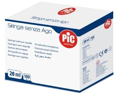 PIC strzykawka luer 20ml 100 sztuk