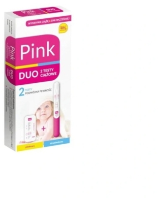 PINK DUO 2 Testy ciążowe płytkowy + strumieniowy
