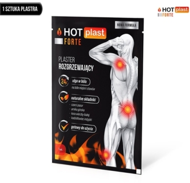 PLASTER ROZGRZEWAJĄCY HOT PLAST FORTE 9cm x 14 cm 1 sztuka