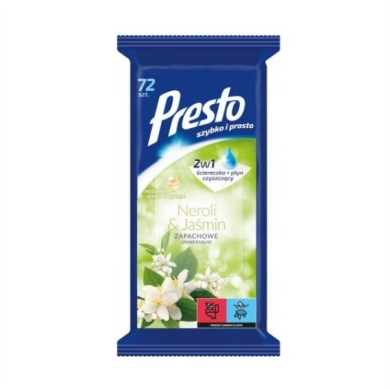 PRESTO chusteczki uniwersalne neroli&jaśmin 72 sztuki