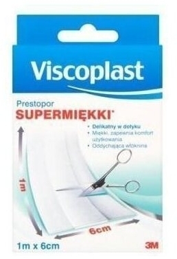 PRESTOPOR SUPERMIĘKKI plaster 1m x 6cm 