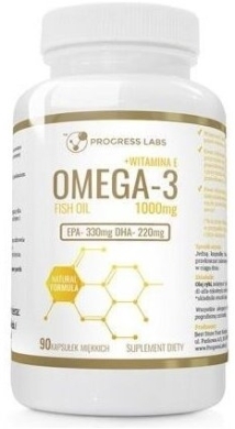 PROGRESS LABS Omega 3 + Witamina E 90 kapsułek miękkich