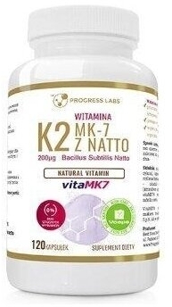 PROGRESS LABS Witamina K2 vitaMK7 200uq 120 kapsułek
