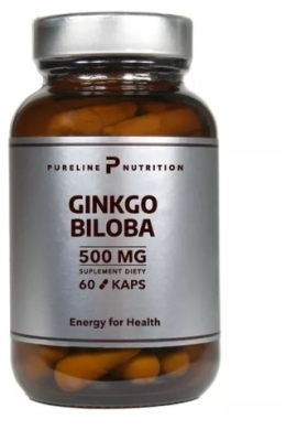 PURELINE Ginkgo Biloba 500mg 60 kapsułek