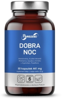 Panaseus Dobra noc 50 kapsułek (Data ważności 29.02.2024)