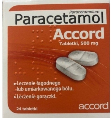 Paracetamol Accord x 0,5 g 24 tabl.