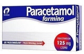 Paracetamol Farmina 125 mg czopki 10 sztuk