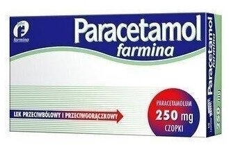 Paracetamol Farmina 250 mg czopki 10 sztuk