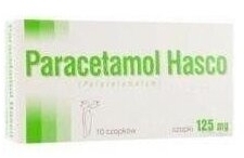 Paracetamol Hasco 125 mg, czopki, 10 sztuk