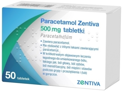 Paracetamol Zentiva 500 mg 50 tabletek
