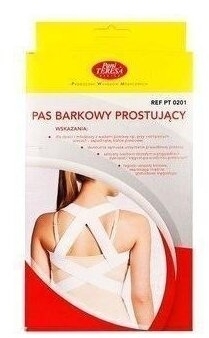 Pas barkowy prostujący PANI TERESA biały M - 1 szt.