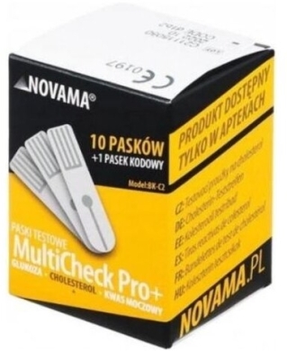 Paski testowe NOVAMA MultiCheck Pro+ cholesterol 10 sztuk