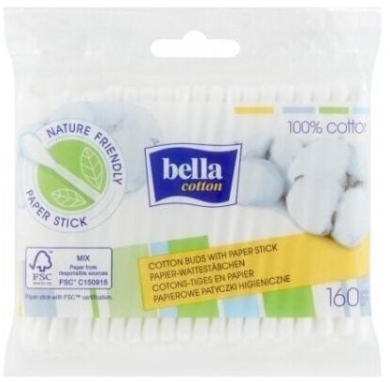 Patyczki higieniczne BELLA COTON w folii 160 sztuk