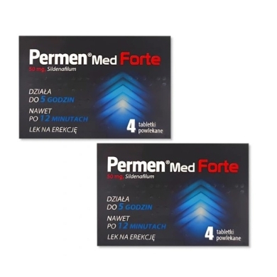Permen Med Forte 50 mg 4 tabletki Wielopak x2