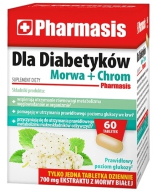 Pharmasis Dla Diabetyków Morwa + Chrom 60 tabletek