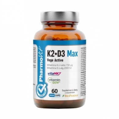 Pharmovit K2+D3 Max Vege Active 60 kapsułek
