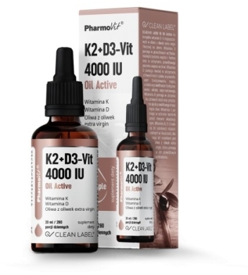 Pharmovit K2+D3-Vit 4000 IU Oil Active 30 ml