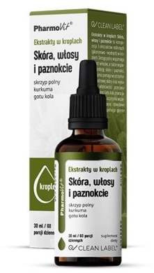Pharmovit Skóra, włosy i paznokcie Ekstrakty w kroplach 30 ml