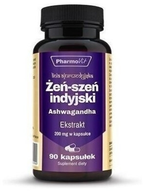 Pharmovit Żeń-szeń indyjski Ashwagandha (ekstrakt 20:1) 90 kapsułek