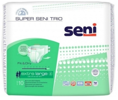 Pieluchomajtki SUPER SENI TRIO AIR XL 10 sztuk