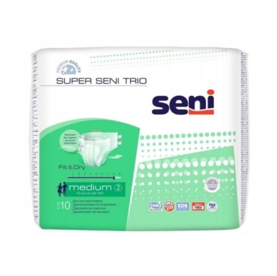 Pieluchomajtki SUPER SENI TRIO Medium 10 sztuk