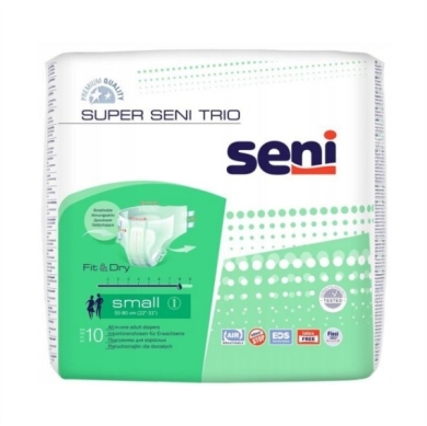 Pieluchomajtki SUPER SENI TRIO S 10 sztuk