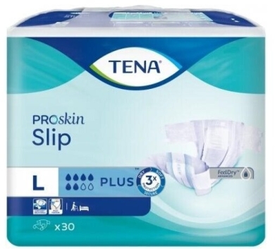 Pieluchomajtki TENA SLIP ProSkin Plus L 30 sztuk