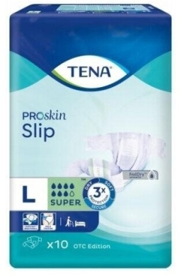 Pieluchomajtki TENA SLIP ProSkin Super L 10 sztuk