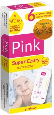 Pink Super Czuły test ciążowy płytkowy 1 sztuka