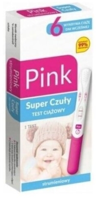 Pink Super Czuły test ciążowy strumieniowy 1 sztuka