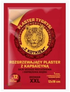 Plaster Tygrysi z "KOTKIEM" rozgrzewający 1 sztuka