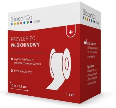 Plaster włókninowy 5m x 2,5cm Biocant 1sztuka