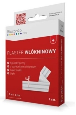 Plaster włókninowy z opatrunkiem 1m x 6cm 1 sztuka