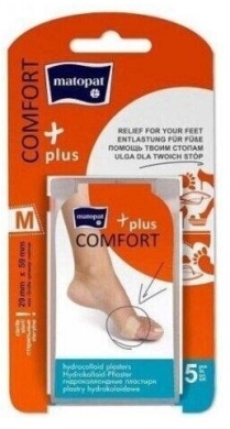 Plastry COMFORT PLUS M 29x59 mm na pęcherze 5 sztuk